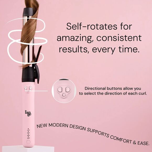l’ange: Blush 25mm (1”) Le Pirouette Titanium Rotating Curling Iron New -SEE PIC - Picture 5 of 8